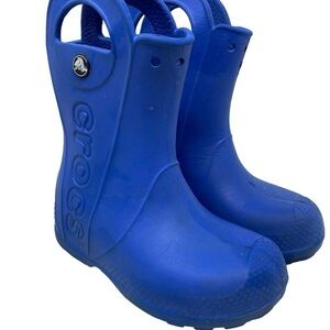 CROCS Kids Vibrant Blue Rain Boots